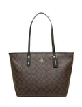 Coach City Zip Top Tote in Signature Coated Canvas