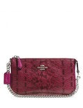 Coach Nolita Wristlet 19 in Colorblock Exotic Embossed Leather