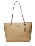 Coach Cammie Chain Tote In Signature Canvas