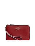 Coach Double Corner Zip Wallet In Colorblock