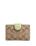 Coach Medium Corner Zip Wallet In Signature Canvas