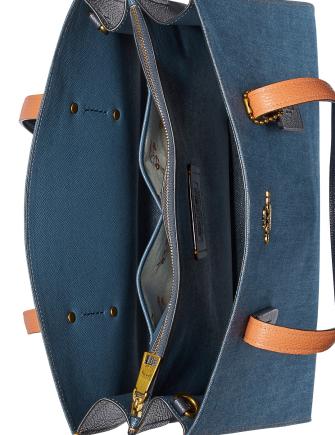 Coach Denim Colorblock Charlie Carryall