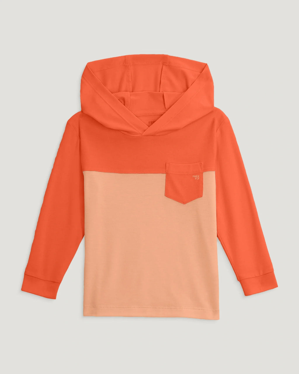 Toddler Colorblock Bamboo Shade Hoodie - Flamingo / Coral Peach