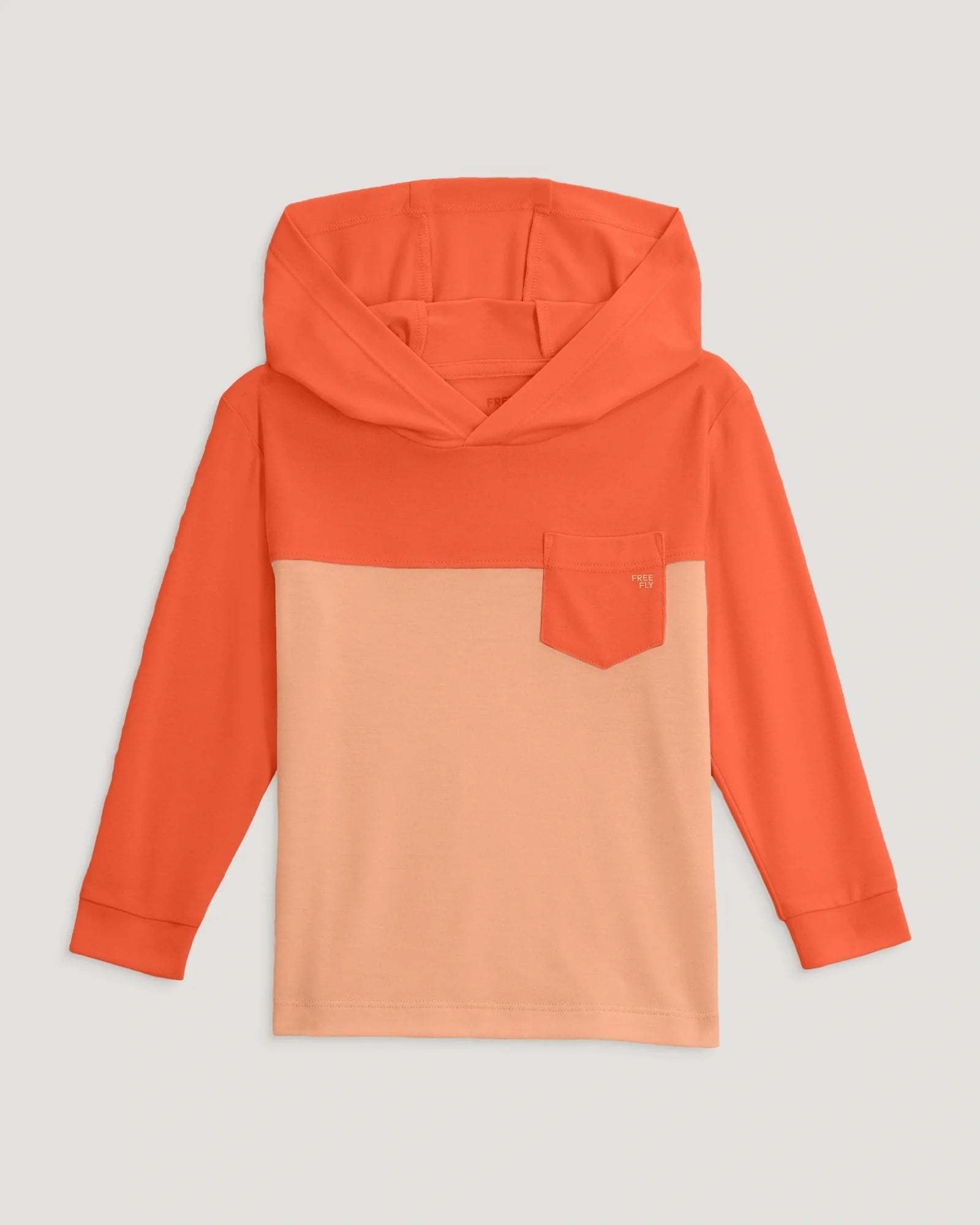 Toddler Colorblock Bamboo Shade Hoodie - Flamingo / Coral Peach