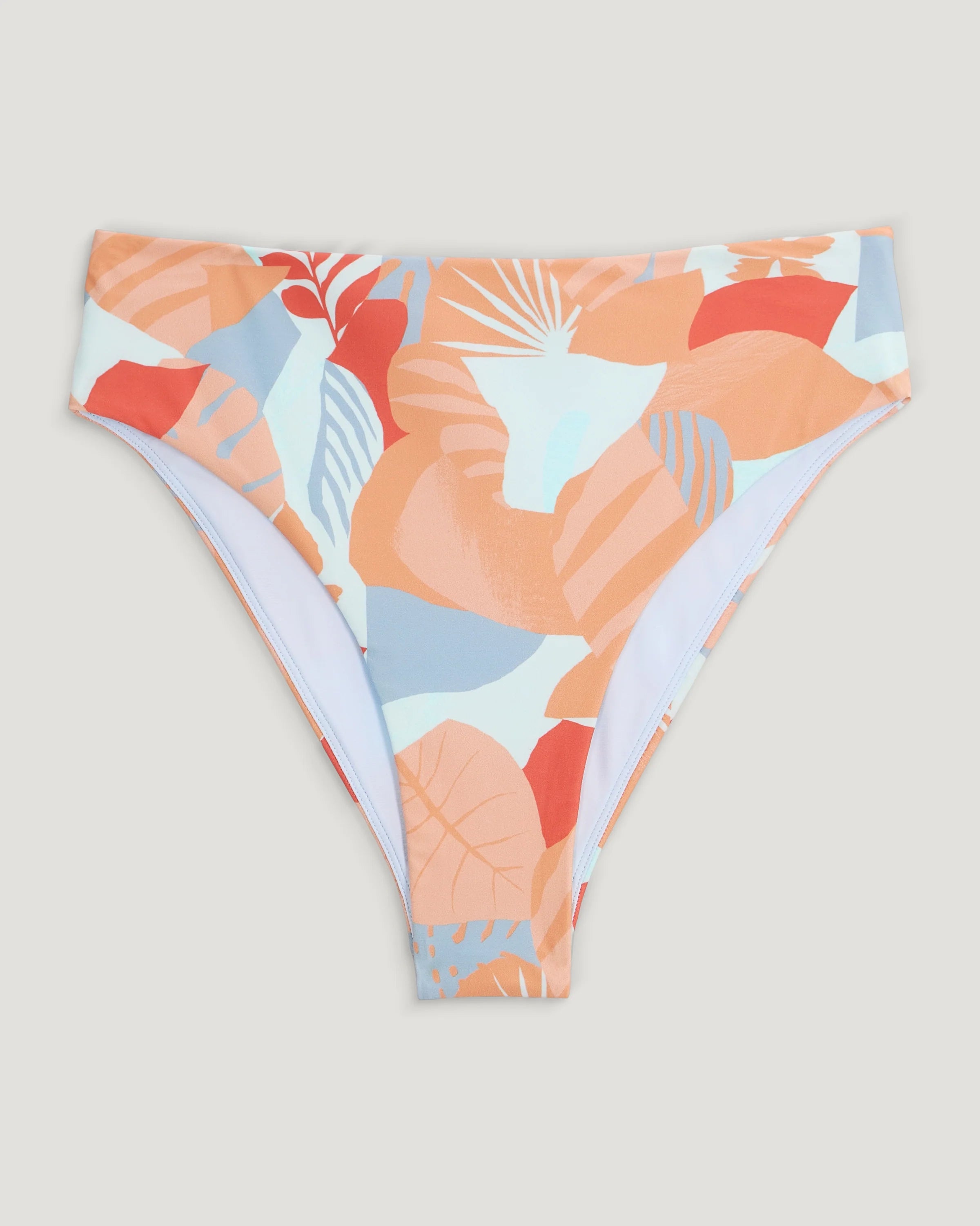 Women's Wavebound High Waisted Bikini Bottom - Calypso Print Light Coral