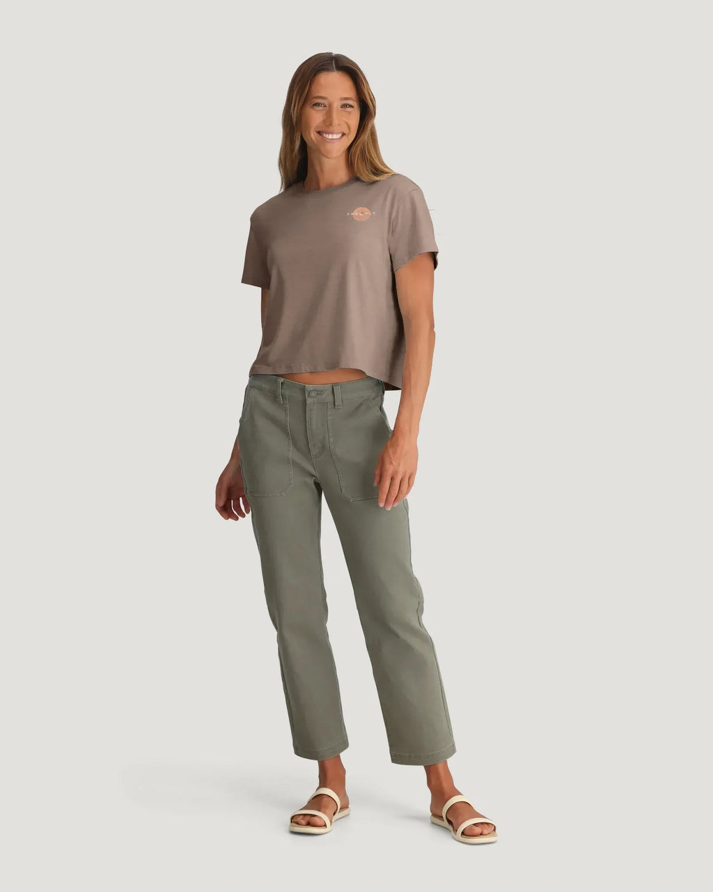 Women's Sun Ripple Tee - Heather Fossil