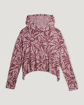 Women's Bamboo Lightweight Cropped Hoodie - Canopy Print Fig