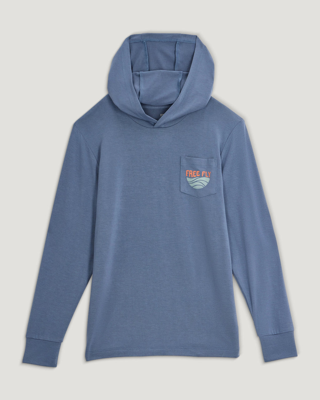 Youth Bamboo Shade Graphic Hoodie - Blue Edge Pacific Blue