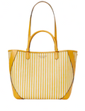 Kate Spade New York Buddie Striped Straw Small Tote