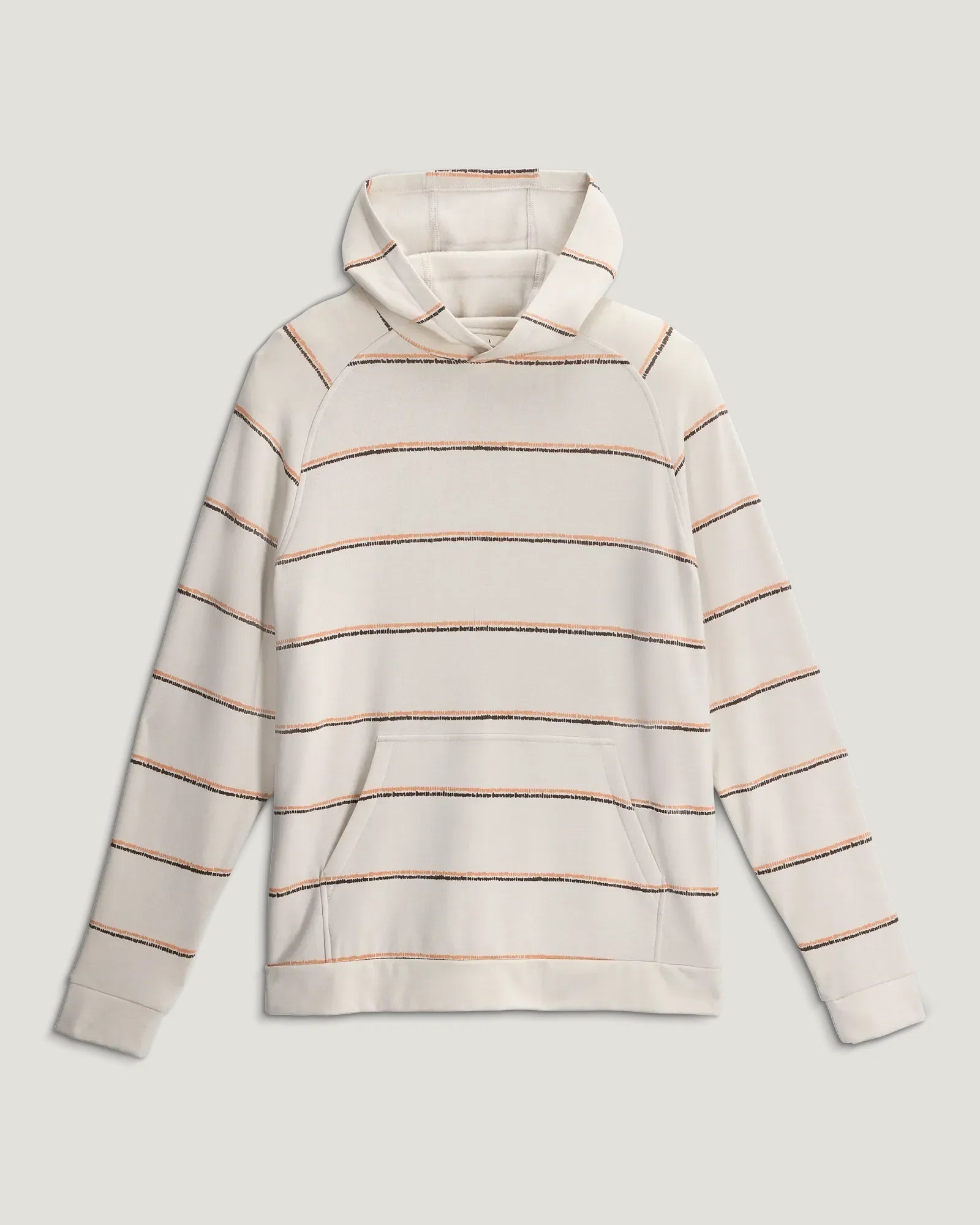 Men's Bamboo Lightweight Fleece Hoodie - Dash Double Stripe Birch