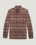 Men's Seawool Flannel Shirt - Nutmeg Stripe