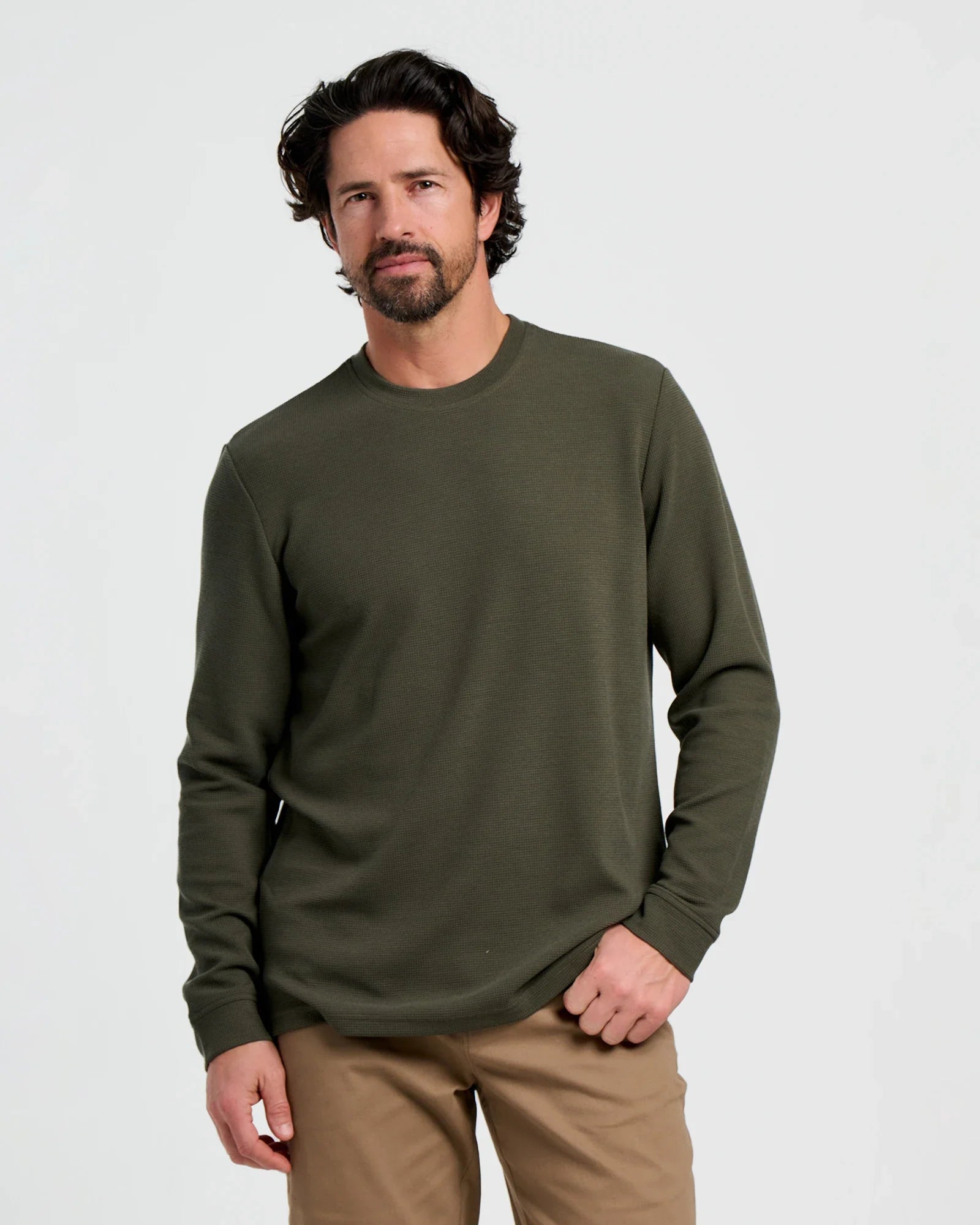 Men's Waffle Crew - Dark Forest