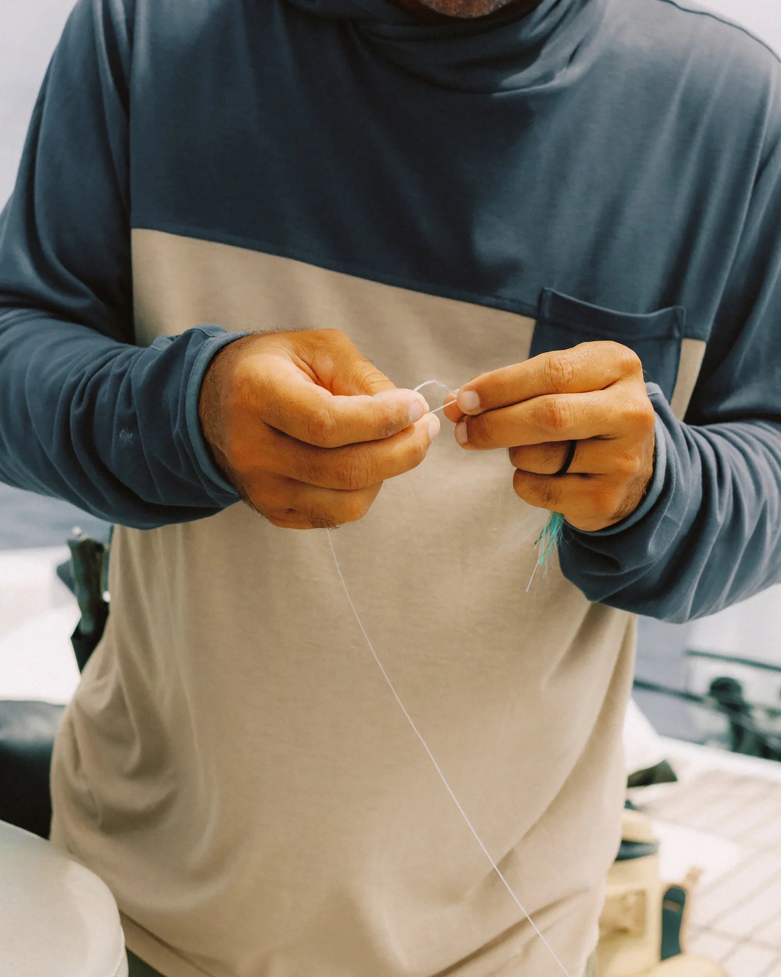 Men's Bamboo Hybrid Hoodie - Slate / Aspen Grey