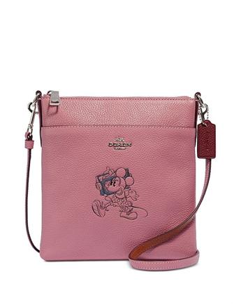 Coach Minnie Motif Messenger Crossbody in Pebble Leather