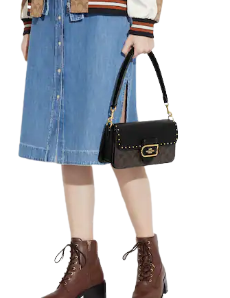 Coach Morgan Shoulder Bag In Blocked Signature Canvas