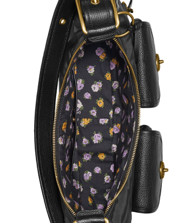 Coach Nylon Vintage Rose Print Interior Cargo Hobo