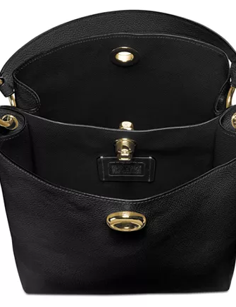 Coach Polished Pebble Leather Charlie Bucket Crossbody