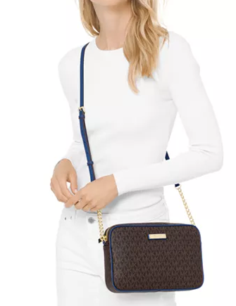 Michael Michael Kors Signature Jet Set Item Large East West Crossbody