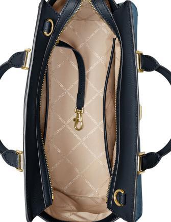 Michael Michael Kors Sylvia Tricolor Crossgrain Leather Top Zip Satchel