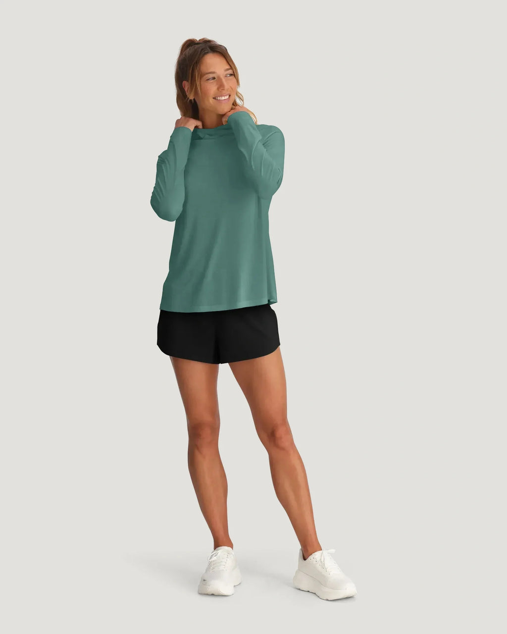 Women's Bamboo Lightweight Hoodie II - Sea Pine