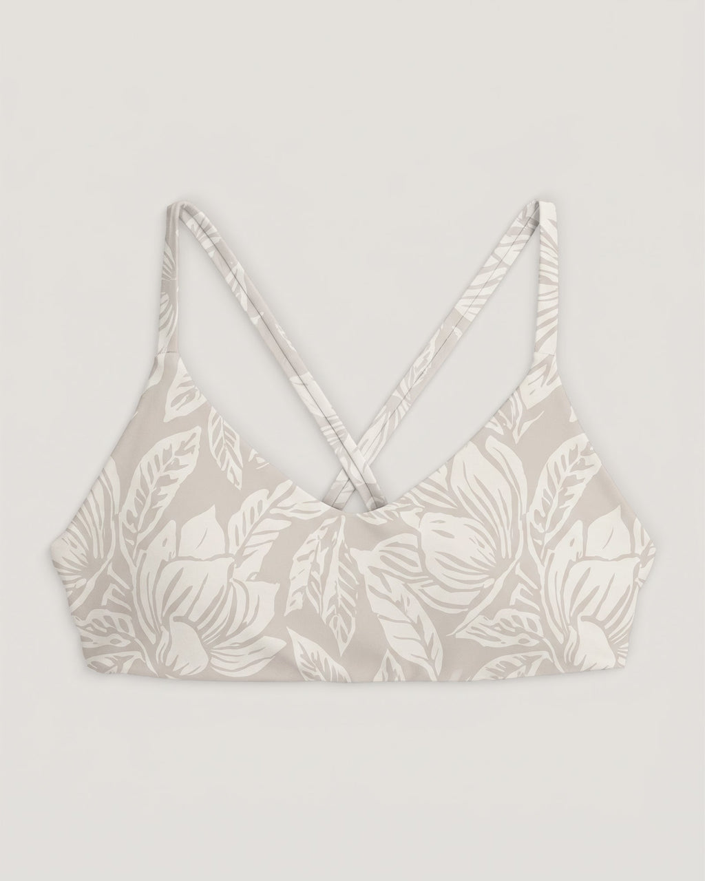 Women's Wavebound Cross-Tie Bikini Top - Nolia Floral Print Stone