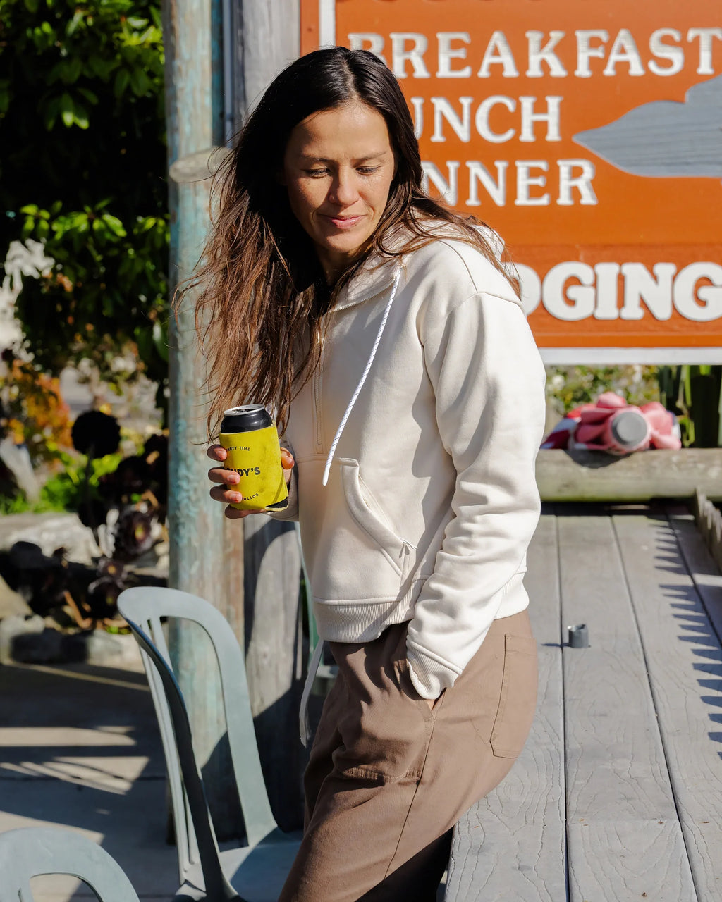 Women's Bamboo Northcoast Fleece Anorak - Stone