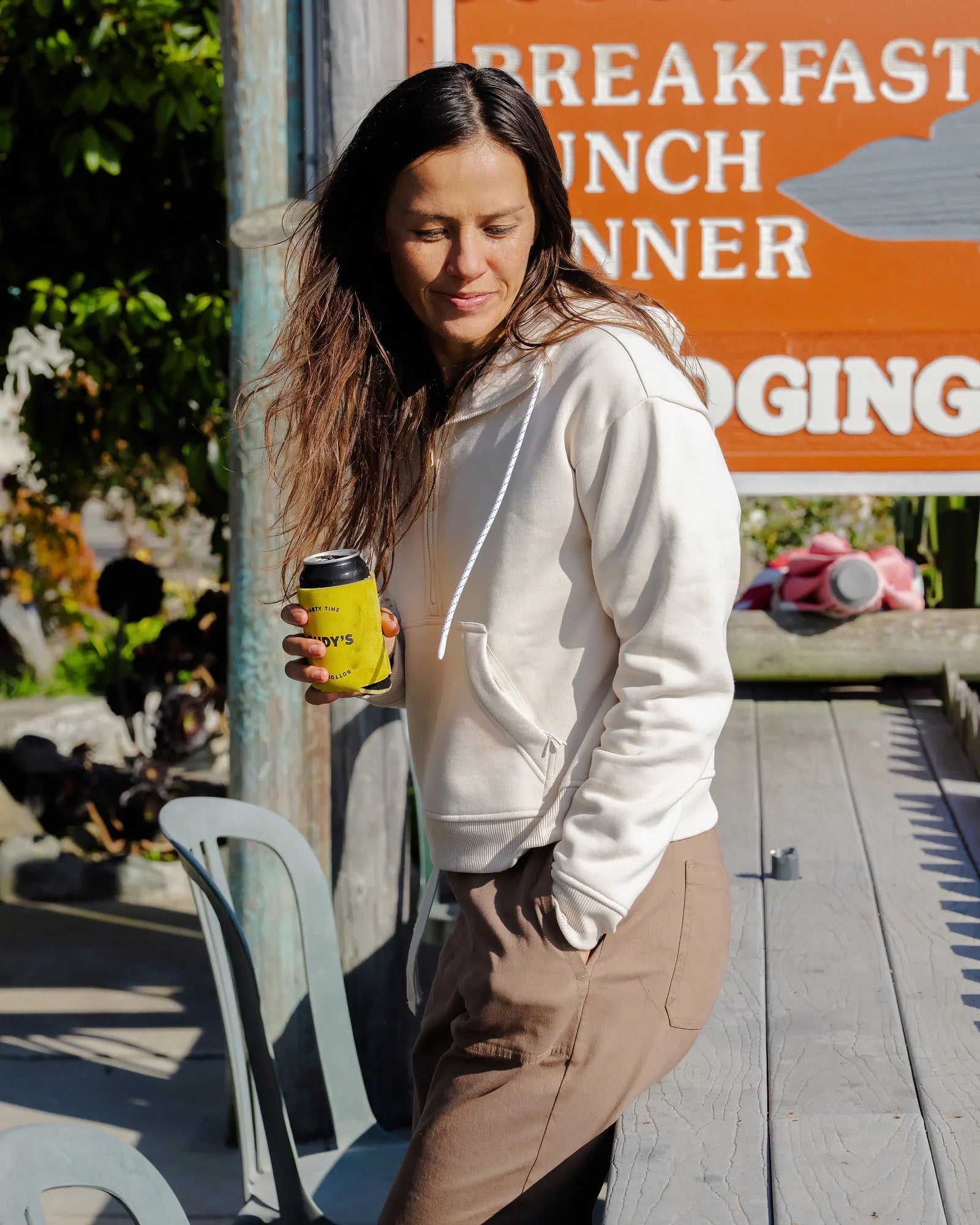 Women's Bamboo Northcoast Fleece Anorak - Stone
