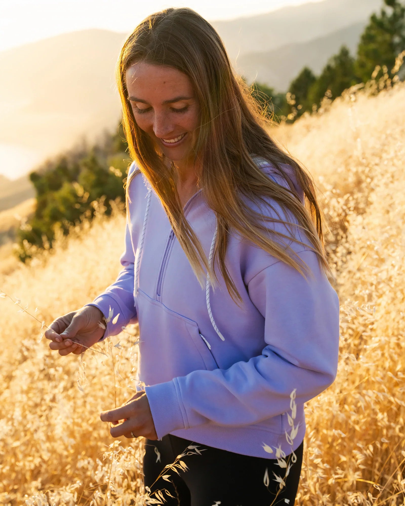 Women's Bamboo Northcoast Fleece Anorak - Stone