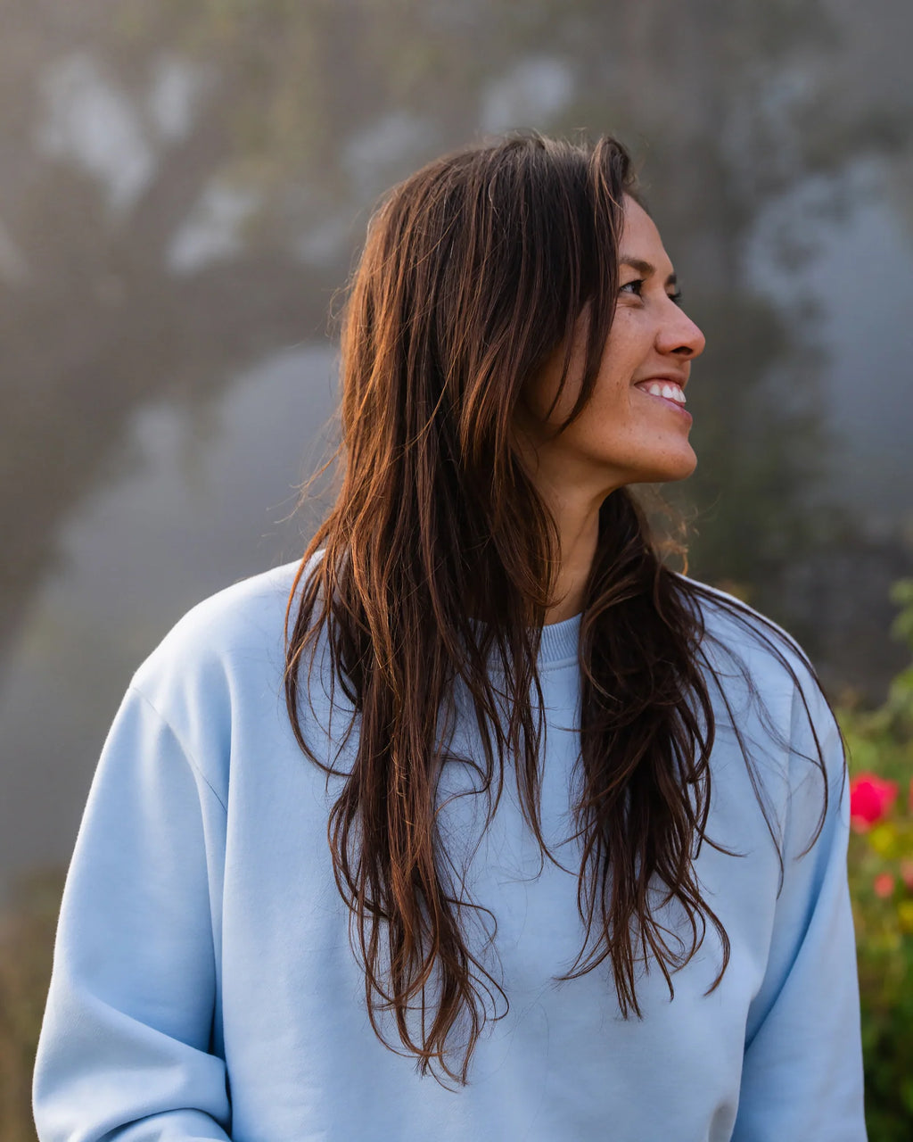 Women's Bamboo Northcoast Fleece Crew - Bright Lavender