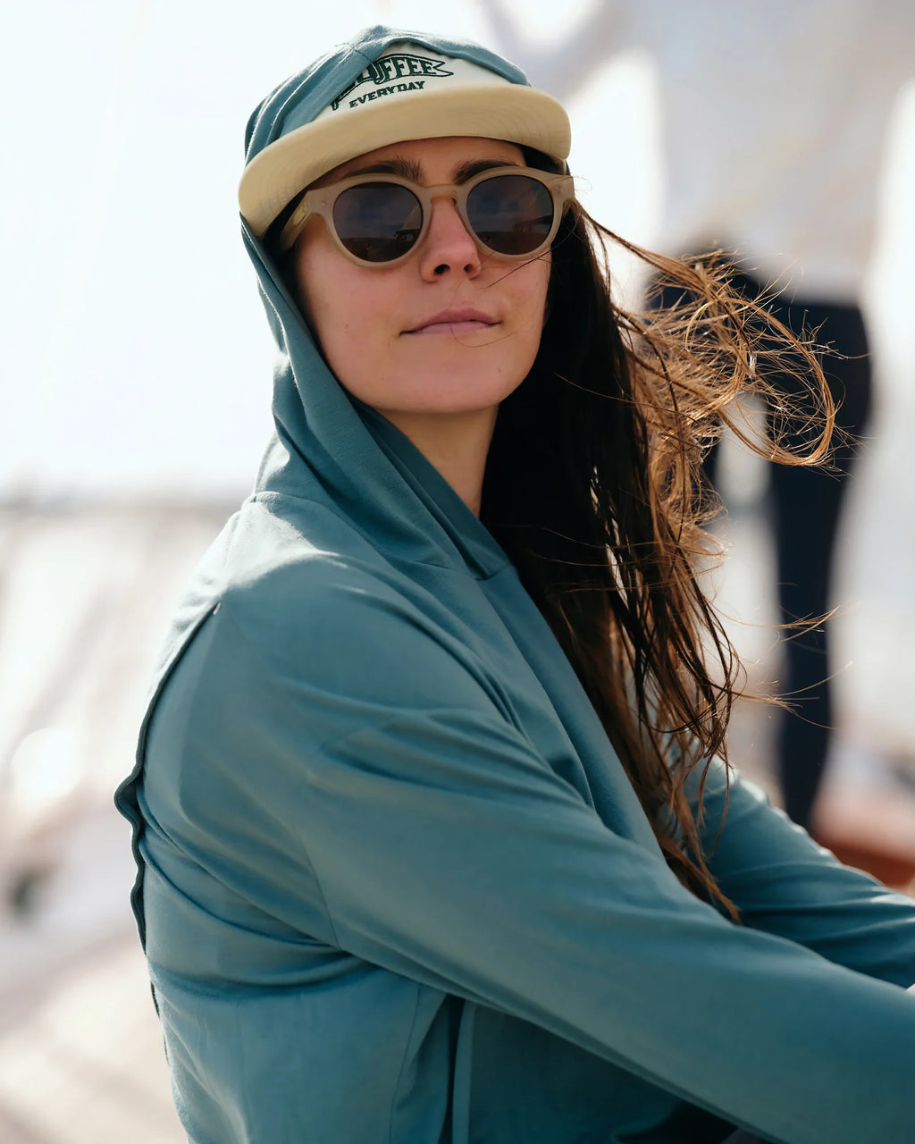 Women's Bamboo Shade Crossover Hoodie - Bright White