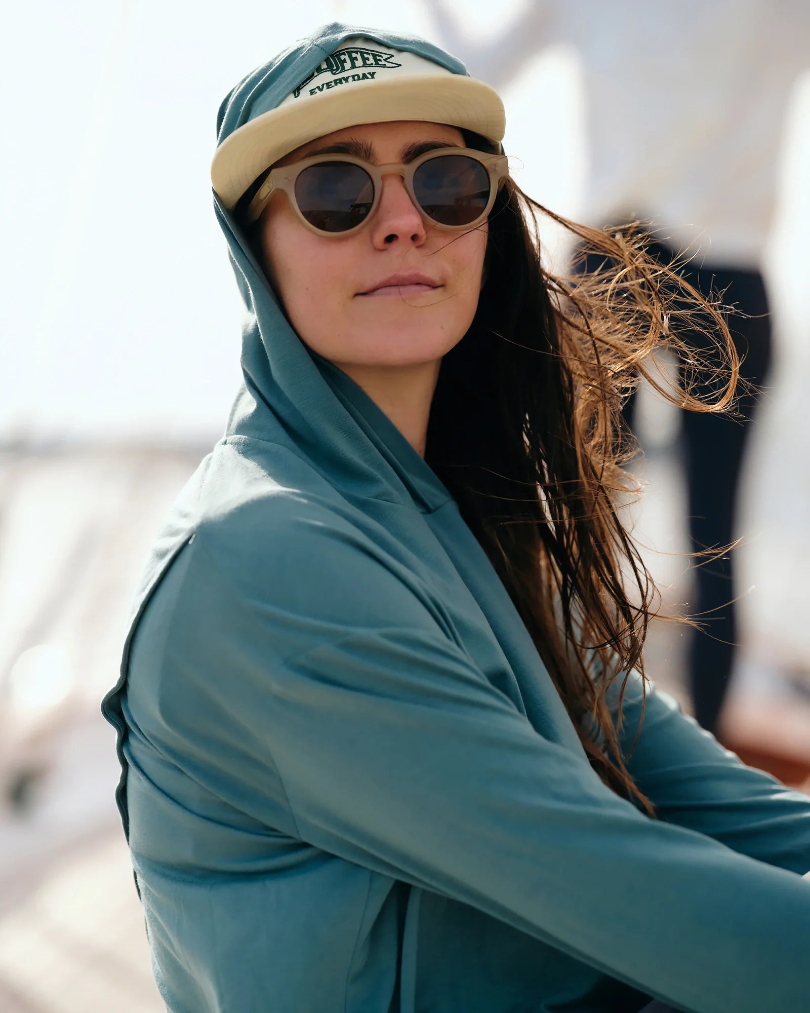 Women's Bamboo Shade Crossover Hoodie - Bright White