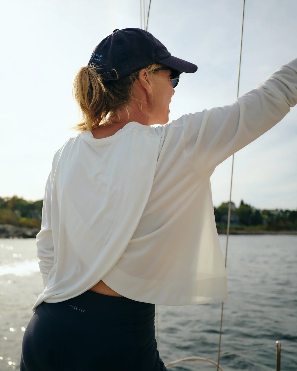 Women's Bamboo Shade Crossover Long Sleeve - Tropic Sea