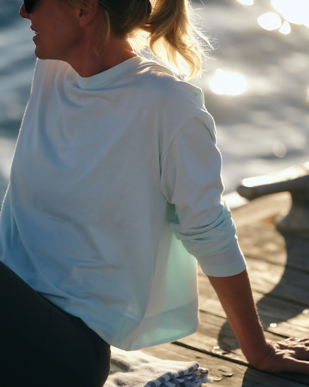Women's Bamboo Shade Crossover Long Sleeve - Fig