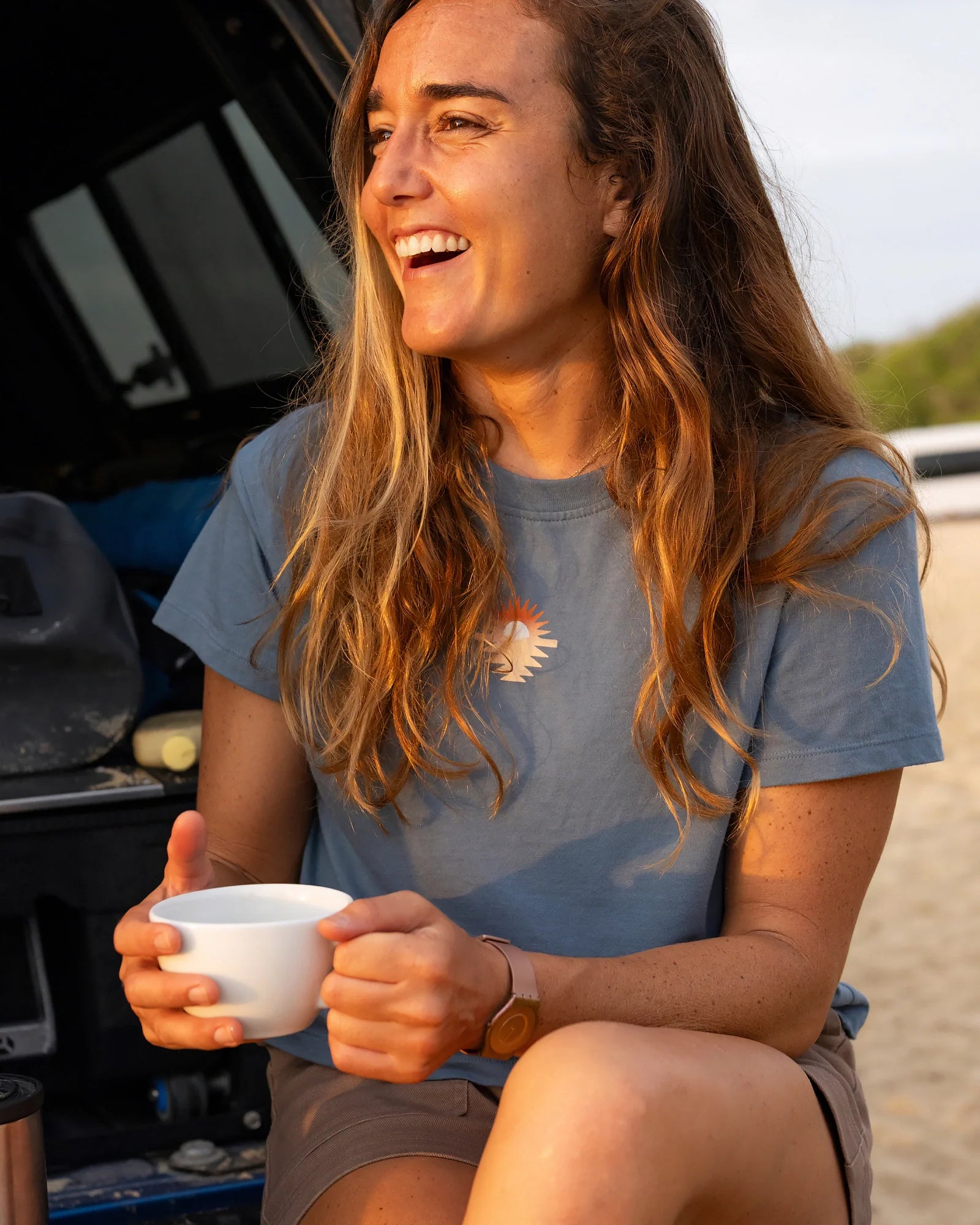Women's Sol y Mar Tee - Pacific Blue