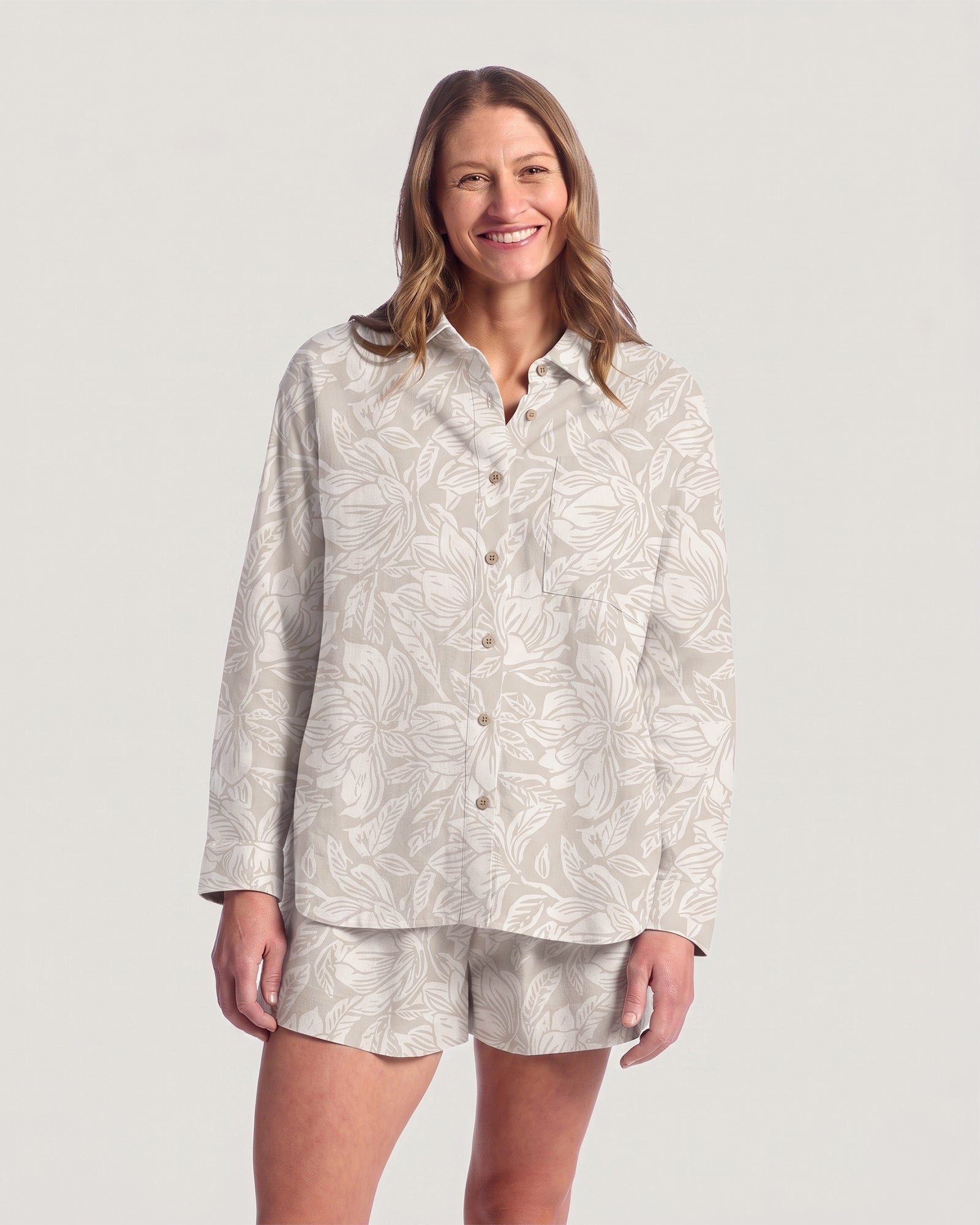 Women's Sullivan's Shirt - Nolia Floral Print Stone