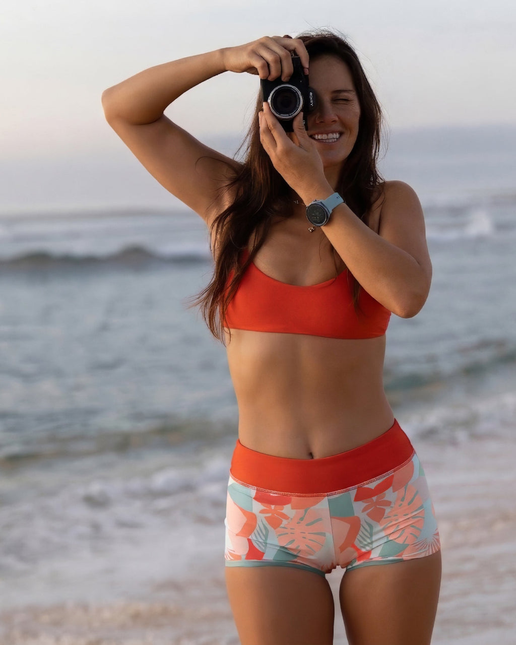 Women's Wavebound Surf Short - Calypso Print Light Coral