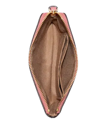 Coach Corner Zip Wristlet In Signature Canvas With Butterfly