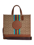 Coach Dempsey Tote 40 In Signature Jacquard With Stripe And Coach Patch