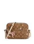 Coach Mini Camera Bag In Signature Canvas With Evergreen Floral Print