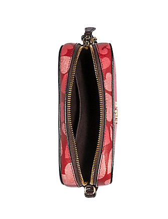 Coach Mini Camera Bag With Heart Print