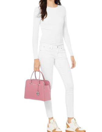 Michael Michael Kors Houston Double Zip Crossgrain Leather Satchel