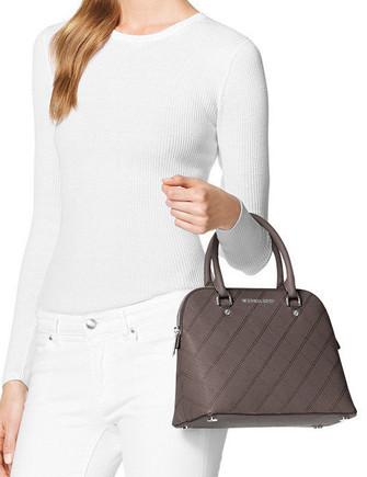 Michael Michael Kors Cindy Medium Quilted Saffiano Dome Satchel